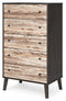 Piperton - Two-tone Brown/black - Five Drawer Chest-Washburn's Home Furnishings