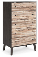 Piperton - Two-tone Brown/black - Five Drawer Chest-Washburn's Home Furnishings