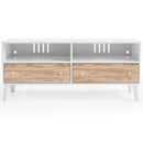 Piperton - White / Brown - Medium Tv Stand-Washburn's Home Furnishings