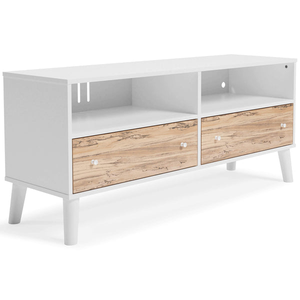 Piperton - White / Brown - Medium Tv Stand-Washburn's Home Furnishings