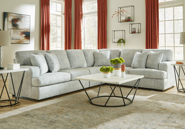 Playwrite - Gray - Left Arm Facing Loveseat 4 Pc Sectional-Washburn's Home Furnishings