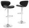 Pollzen - Black - Tall Uph Swivel Barstool(2/cn), Sleek Appeal-Washburn's Home Furnishings