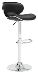 Pollzen - Black - Tall Uph Swivel Barstool(2/cn), Sleek Appeal-Washburn's Home Furnishings