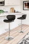 Pollzen - Black - Tall Uph Swivel Barstool(2/cn), Sleek Appeal-Washburn's Home Furnishings