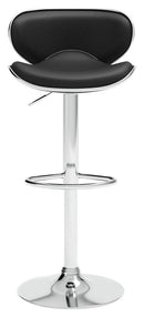 Pollzen - Black - Tall Uph Swivel Barstool(2/cn), Sleek Appeal-Washburn's Home Furnishings