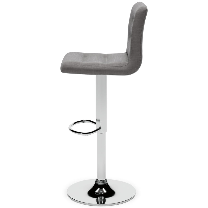 Pollzen - Gray - Tall Uph Swivel Barstool(2/cn)-Washburn's Home Furnishings