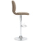 Pollzen - Taupe - Tall Uph Swivel Barstool(2/cn)-Washburn's Home Furnishings