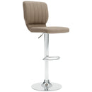 Pollzen - Taupe - Tall Uph Swivel Barstool(2/cn)-Washburn's Home Furnishings