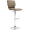 Pollzen - Taupe - Tall Uph Swivel Barstool(2/cn)-Washburn's Home Furnishings