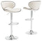 Pollzen - White - Tall Uph Swivel Barstool(2/cn)-Washburn's Home Furnishings