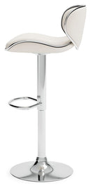 Pollzen - White - Tall Uph Swivel Barstool(2/cn)-Washburn's Home Furnishings