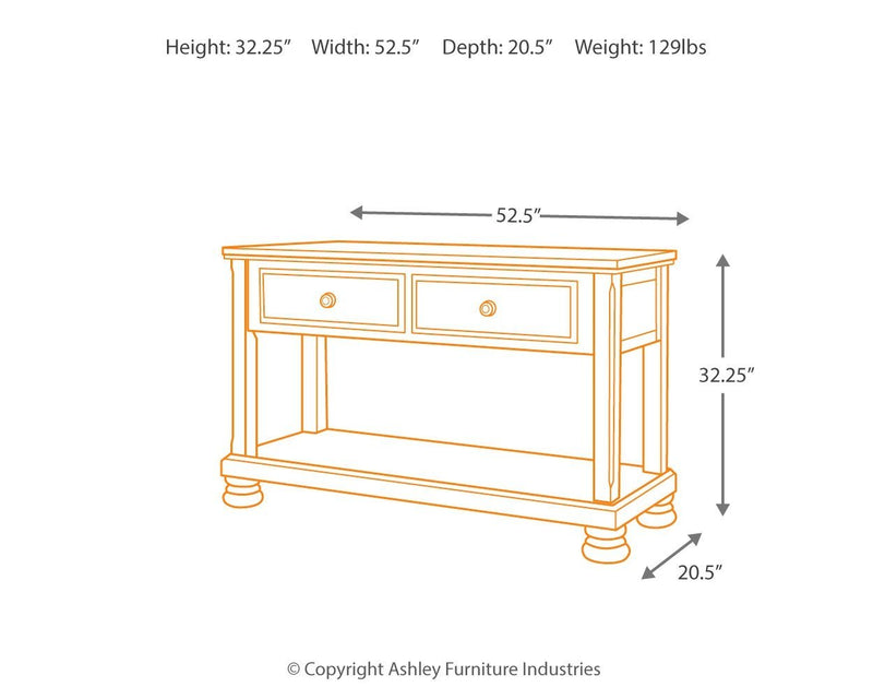 Porter - Rustic Brown - Console Sofa Table-Washburn's Home Furnishings