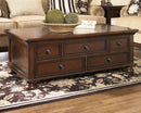 Porter - Rustic Brown - Rectangular Cocktail Table-Washburn's Home Furnishings