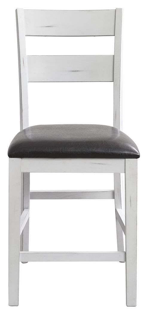 Postenbrook - White/brown - Upholstered Barstool (2/cn)-Washburn's Home Furnishings