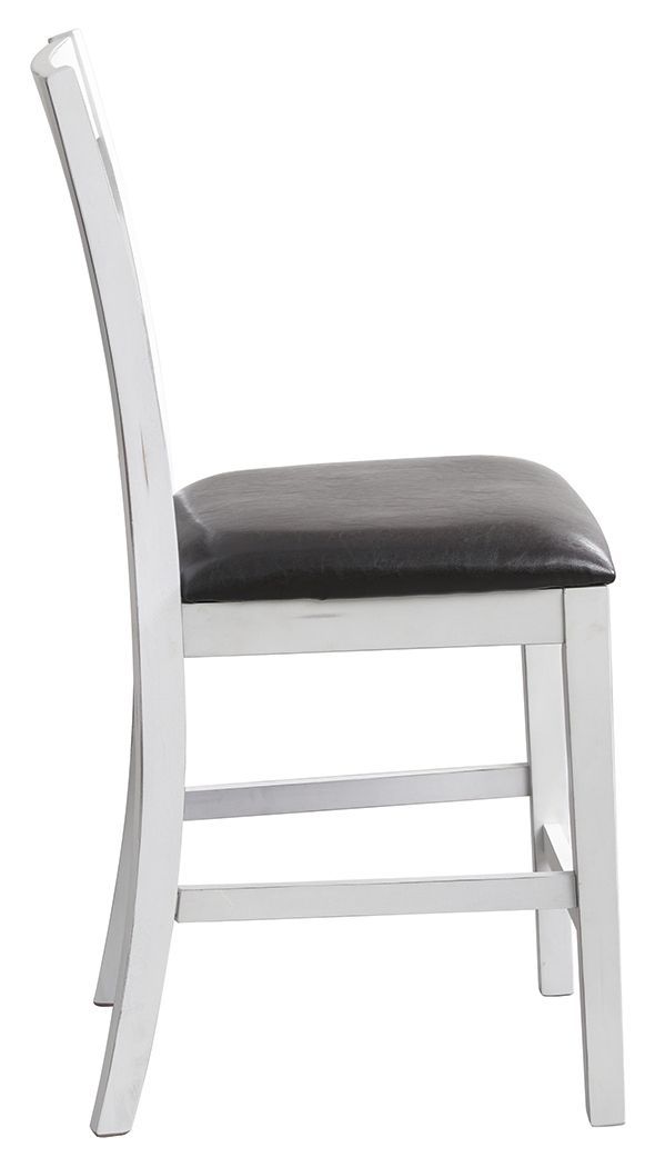 Postenbrook - White/brown - Upholstered Barstool (2/cn)-Washburn's Home Furnishings