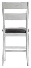 Postenbrook - White/brown - Upholstered Barstool (2/cn)-Washburn's Home Furnishings