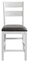 Postenbrook - White/brown - Upholstered Barstool (2/cn)-Washburn's Home Furnishings