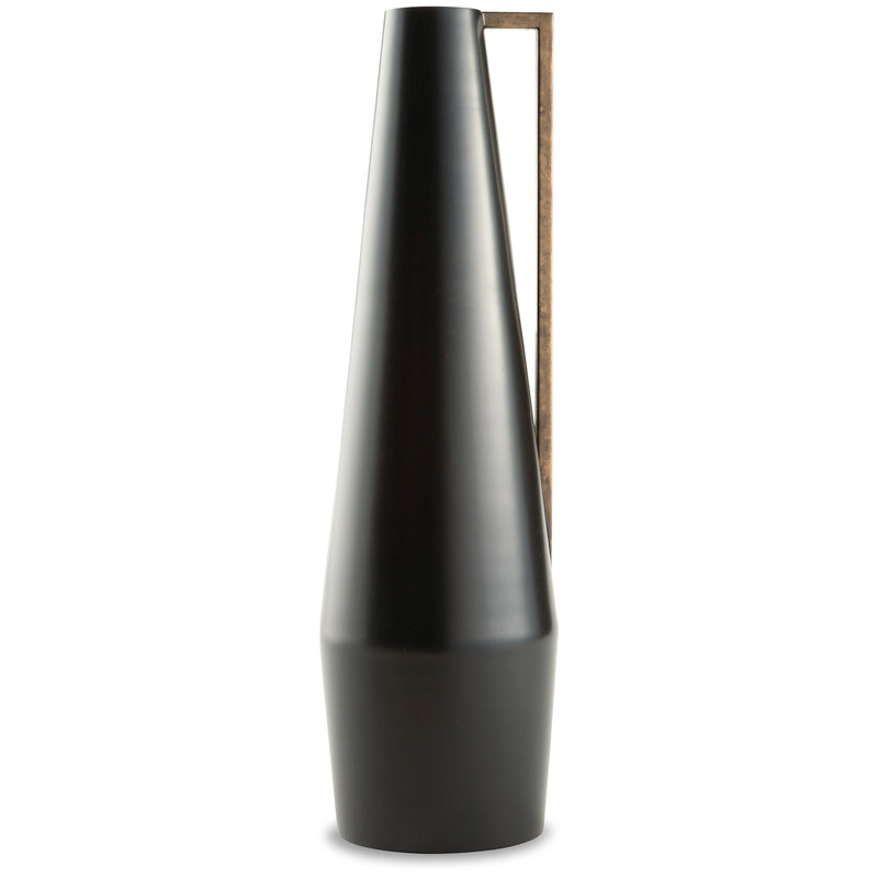 Pouderbell - Black/gold Finish - Vase - Medium-Washburn's Home Furnishings