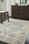 Precia - Gray/cream - Medium Rug-Washburn's Home Furnishings