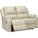 Rackingburg Reclining Loveseat in Cream-Washburn's Home Furnishings