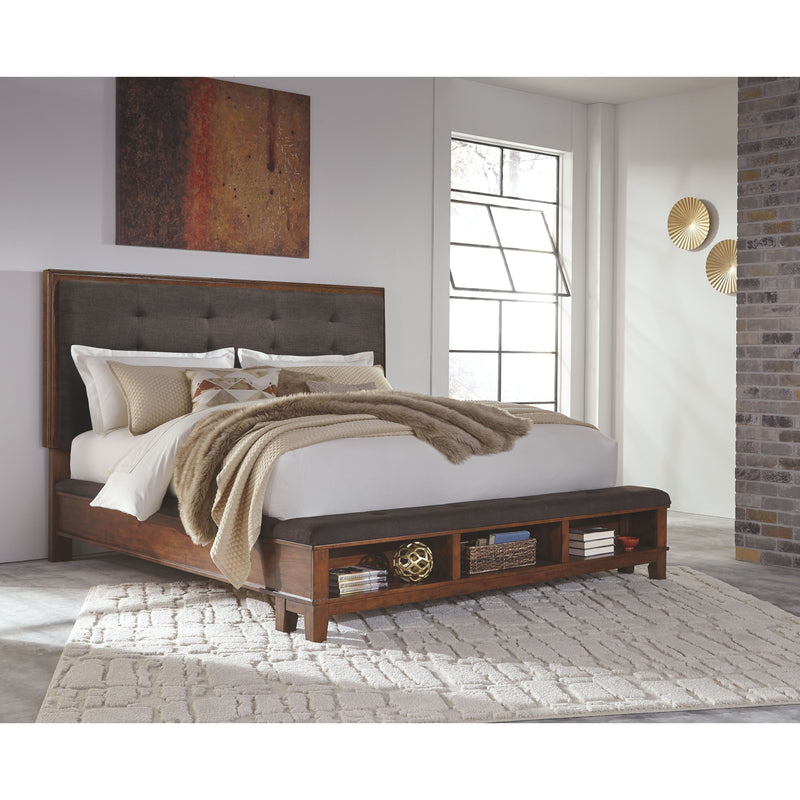 Ralene - Medium Brown - King Upholstered Panel Bed-Washburn's Home Furnishings