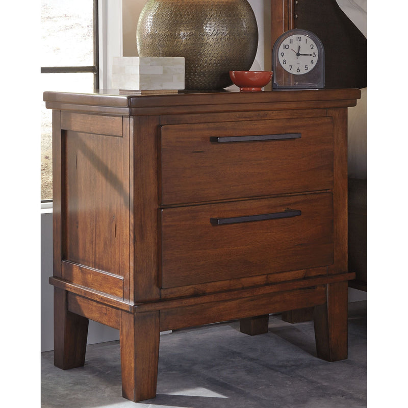 Ralene - Medium Brown - Two Drawer Night Stand-Washburn's Home Furnishings