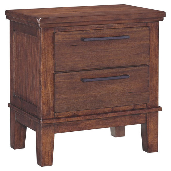 Ralene - Medium Brown - Two Drawer Night Stand-Washburn's Home Furnishings