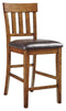 Ralene - Medium Brown - Upholstered Barstool (2/cn)-Washburn's Home Furnishings