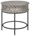 Rastella - Gray/black - Round End Table-Washburn's Home Furnishings