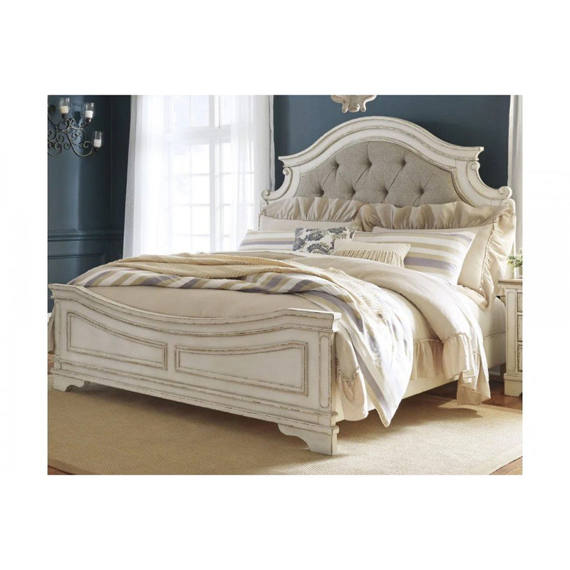 Realyn - Two-tone - Queen Upholstered Panel Bed-Washburn's Home Furnishings