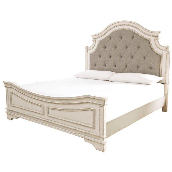 Realyn - Two-tone - Queen Upholstered Panel Bed-Washburn's Home Furnishings