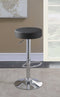 Rec Room/ Bar Tables: Chrome/glass - Adjustable Bar Stool - Black-Washburn's Home Furnishings