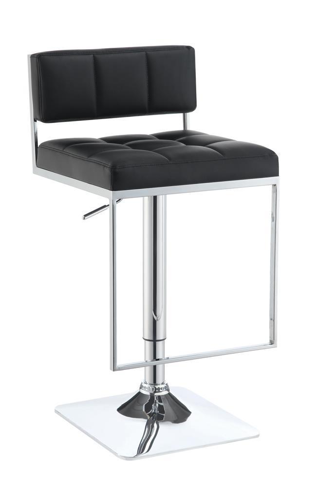 Rec Room/bar Stools: Height Adjustable - Adjustable Bar Stool - Black-Washburn's Home Furnishings