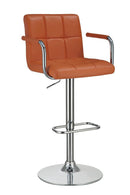 Rec Room/bar Stools: Height Adjustable - Adjustable Bar Stool - Orange-Washburn's Home Furnishings