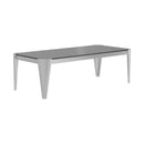 Rectangle Glass Top Coffee Table - Pearl Silver-Washburn's Home Furnishings