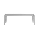 Rectangle Glass Top Coffee Table - Pearl Silver-Washburn's Home Furnishings