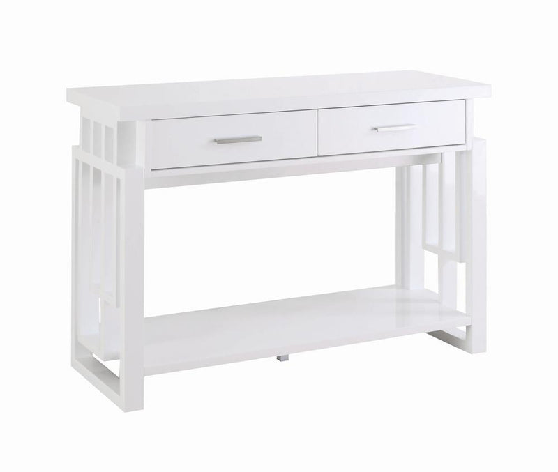 Rectangular 2-drawer Sofa Table - White-Washburn's Home Furnishings