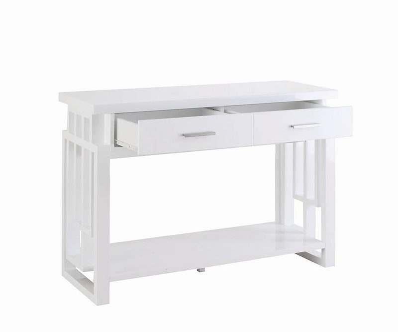 Rectangular 2-drawer Sofa Table - White-Washburn's Home Furnishings