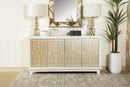 Rectangular 4-door Accent Cabinet - Beige-Washburn's Home Furnishings