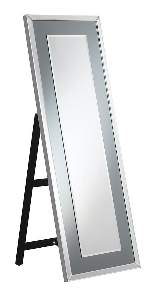 Rectangular Cheval Mirror With Led Light - Pearl Silver-Washburn's Home Furnishings