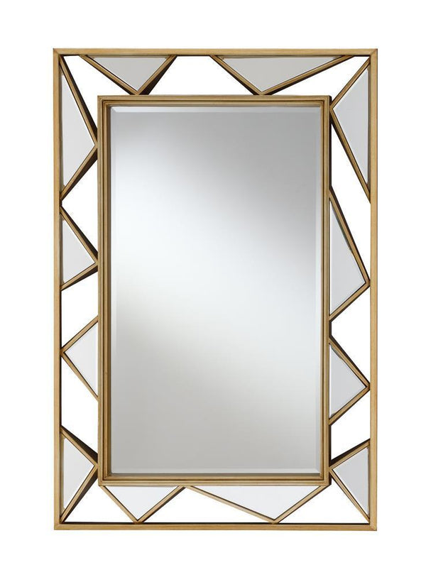 Rectangular Geometric - Wall Mirror - Yellow-Washburn's Home Furnishings