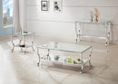 Rectangular Sofa Table With Mirrored Shelf - Pearl Silver-Washburn's Home Furnishings