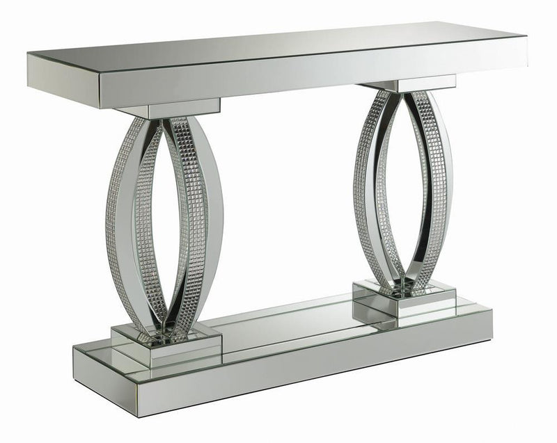 Rectangular Sofa Table With Shelf - Pearl Silver-Washburn's Home Furnishings