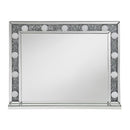 Rectangular Table Mirror With Lighting - Pearl Silver-Washburn's Home Furnishings