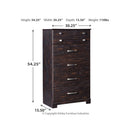 Reylow - Dark Brown - Five Drawer Chest-Washburn's Home Furnishings