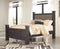 Reylow - Dark Brown - King Upholstered Poster Bed-Washburn's Home Furnishings