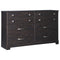 Reylow - Dark Brown - Six Drawer Dresser-Washburn's Home Furnishings