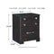 Reylow - Dark Brown - Two Drawer Night Stand-Washburn's Home Furnishings