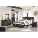 Reylow - Dark Brown - Two Drawer Night Stand-Washburn's Home Furnishings