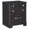 Reylow - Dark Brown - Two Drawer Night Stand-Washburn's Home Furnishings